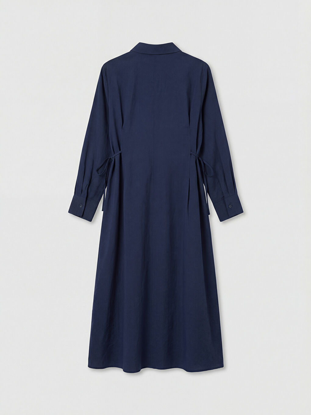 Lacivert Modal Karışımlı Gömlek Elbise-1