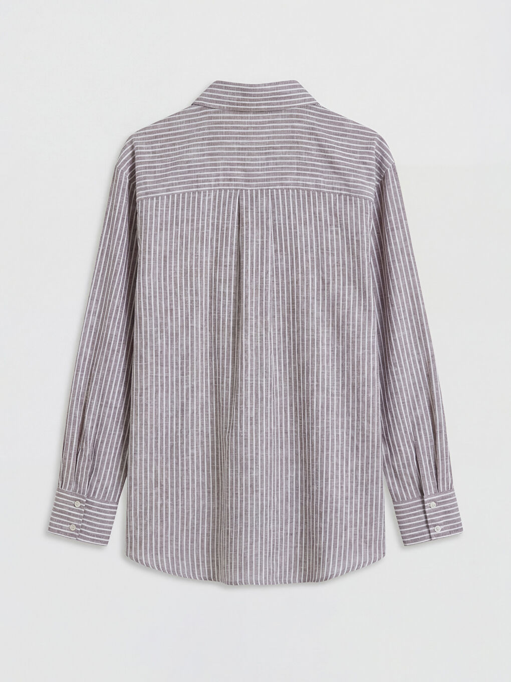 Kahverengi Çizgili Poplin Kadın Gömlek Tunik-1