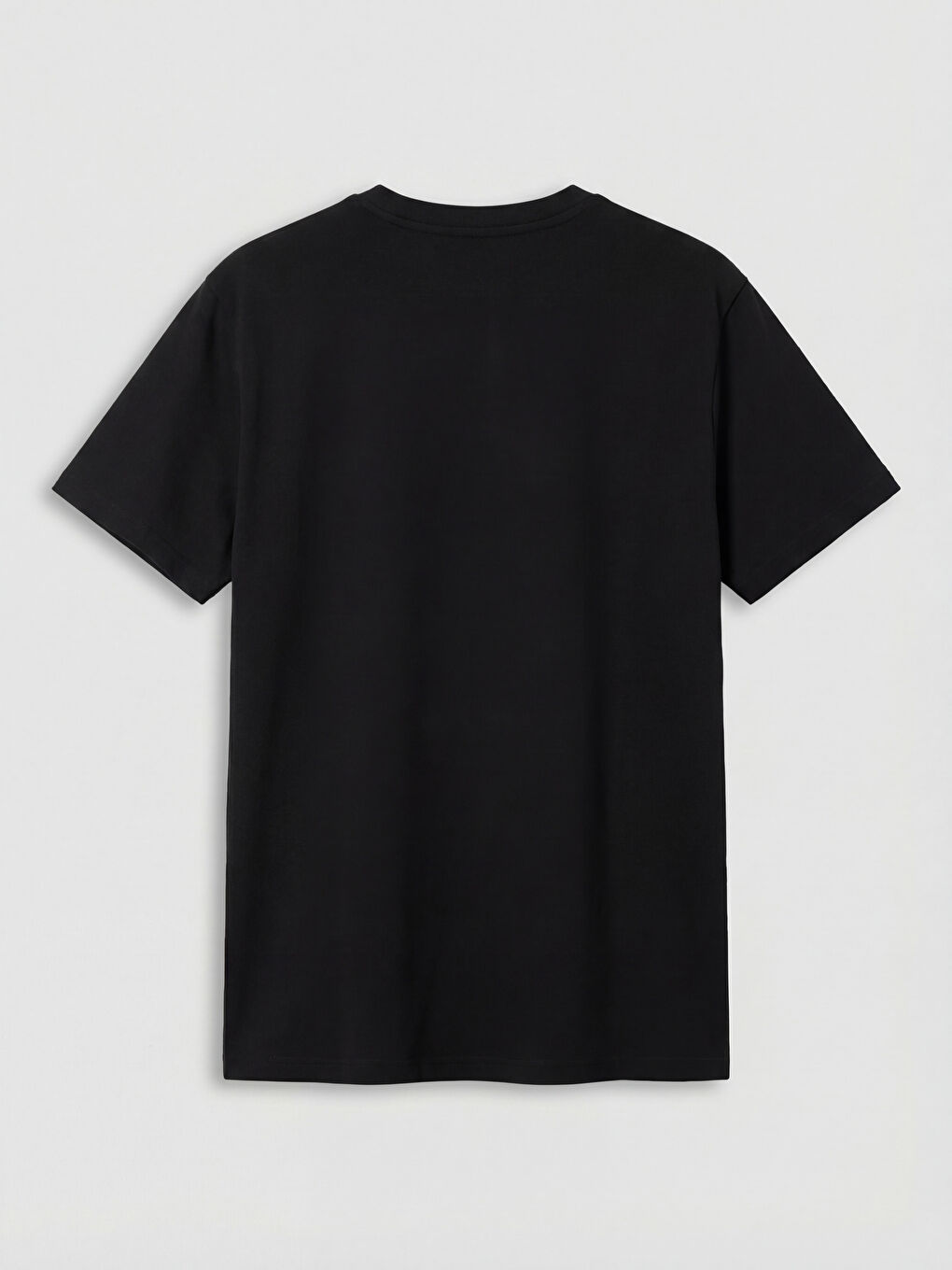 Siyah Bisiklet Yaka Erkek Çocuk Tişört-1