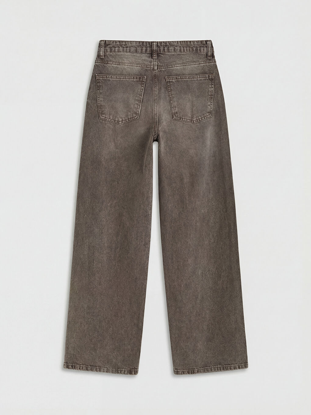 Kahverengi Straight Fit Kadın Jean Pantolon-1