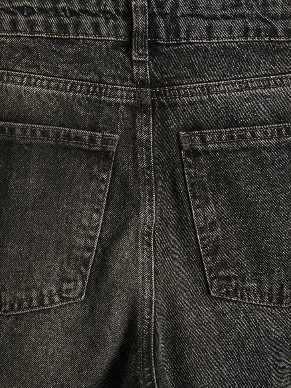 Siyah Yüksek Bel Straight Fit Kadın Jean Pantolon-3