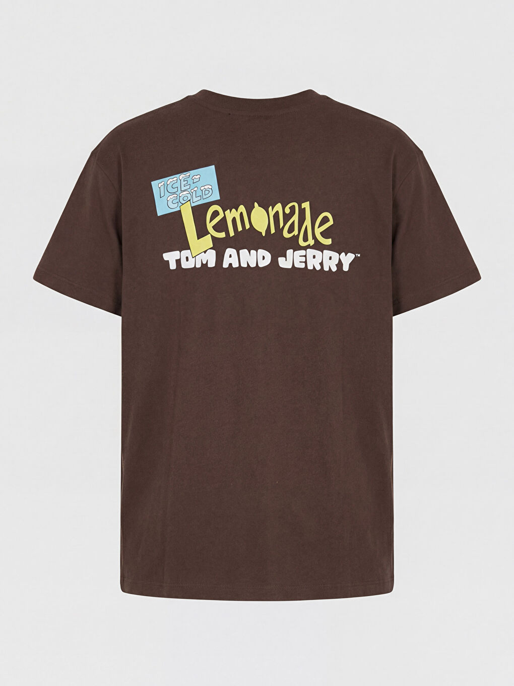 Kahverengi Tom ve Jerry Baskılı Kadın Tişört-4
