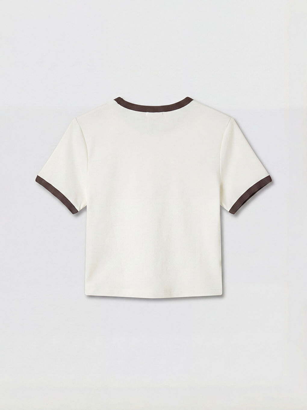 Bej Powerpuff Girls Baskılı Kadın Crop-1