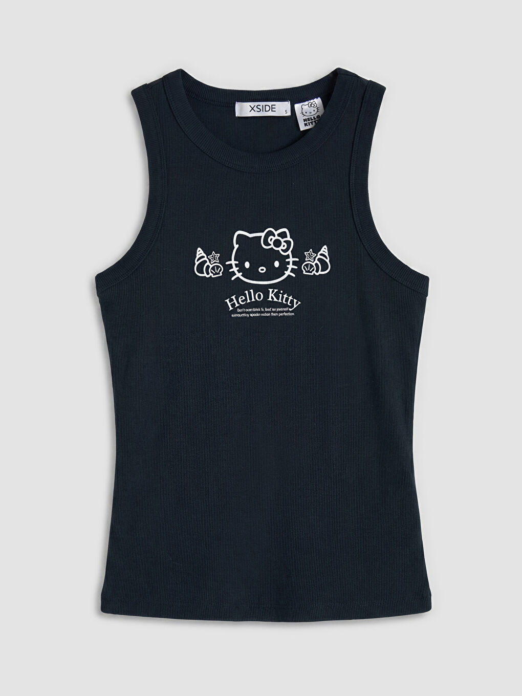 Lacivert Hello Kitty Baskılı Kadın Atlet