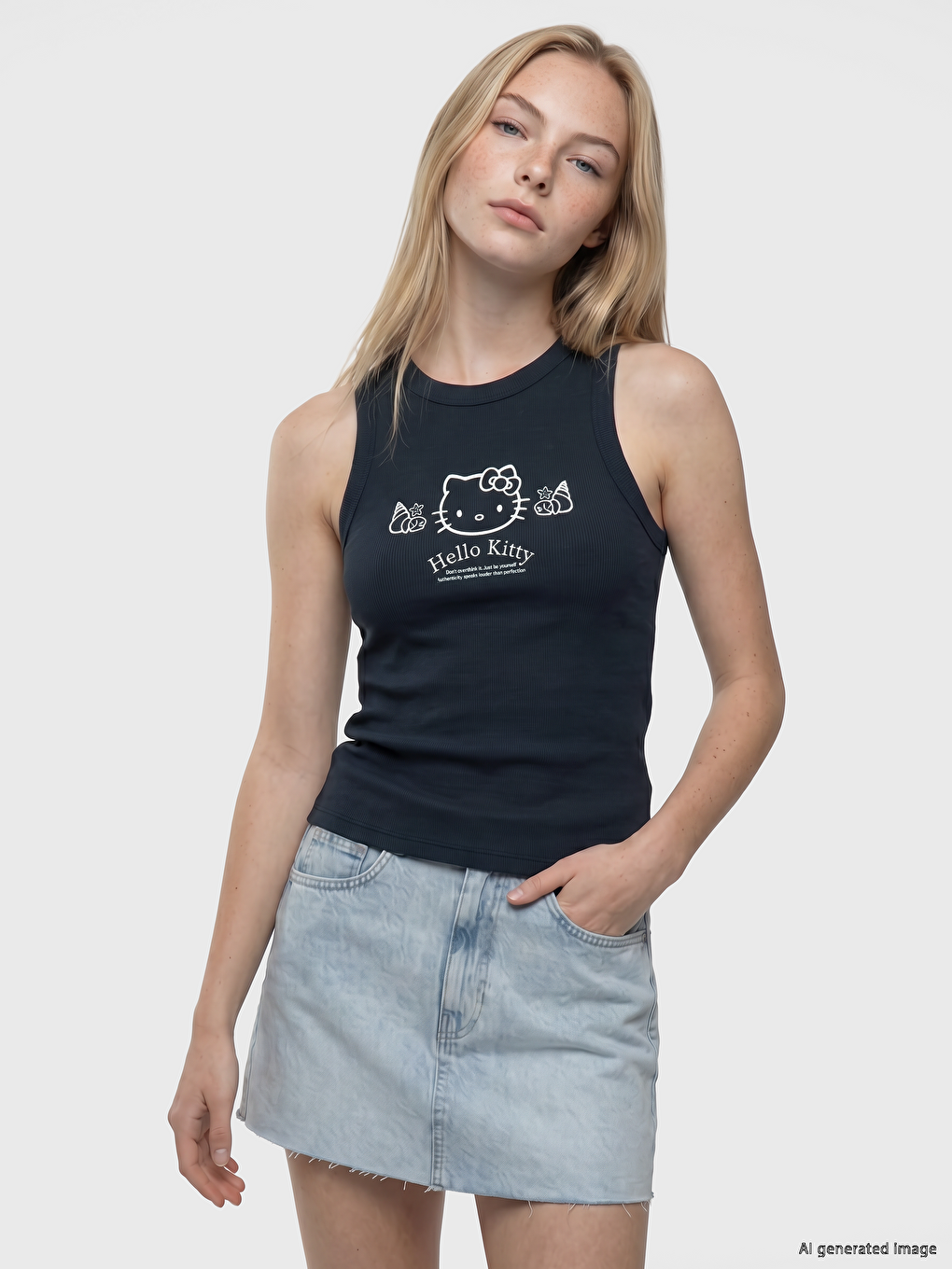 Hello Kitty Printed Women's Tank Top