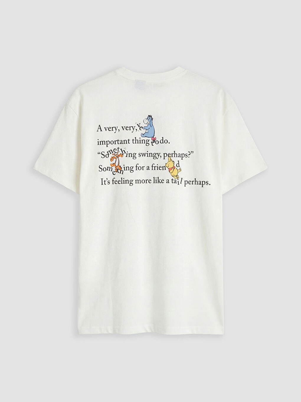 Ekru Winnie the Pooh Baskılı Kadın Tişört-1