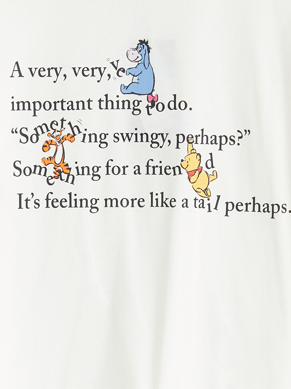 Ekru Winnie the Pooh Baskılı Kadın Tişört-3
