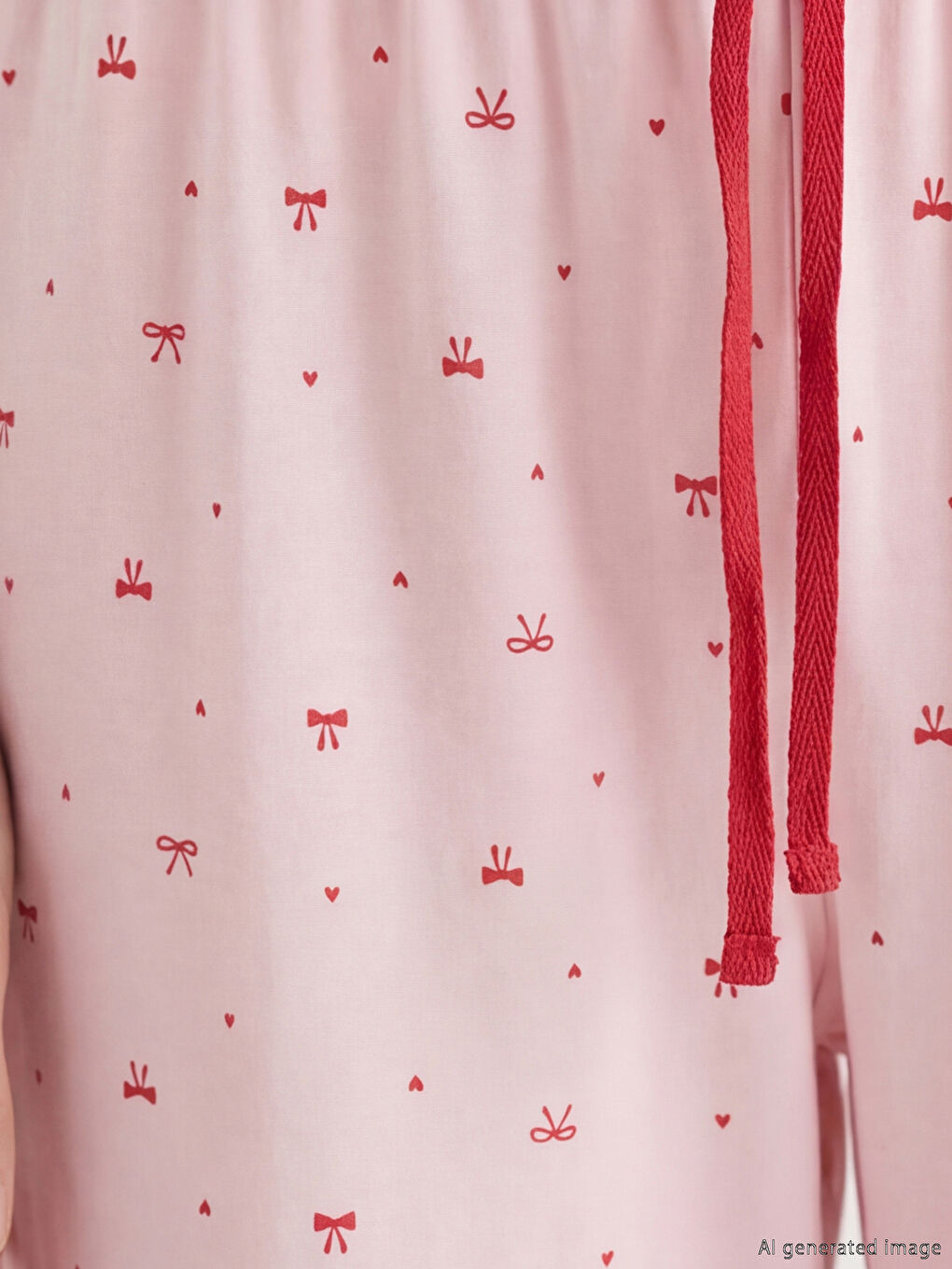 Pembe Fiyonk Baskılı Kadın Pijama Altı-2