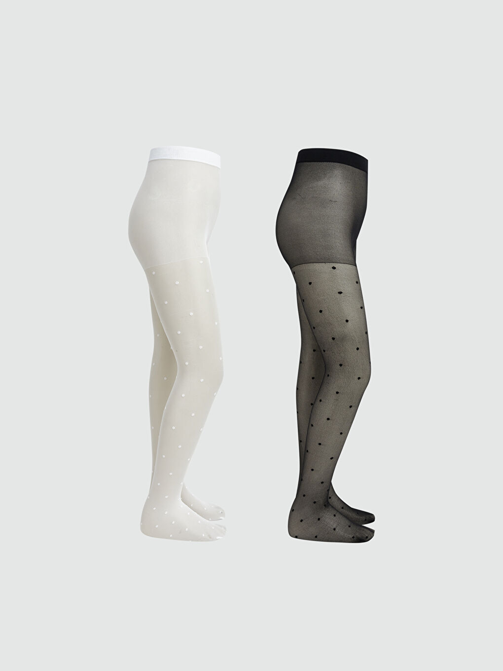 Beyaz Kız Çocuk İnce Külotlu Çorap 2'li