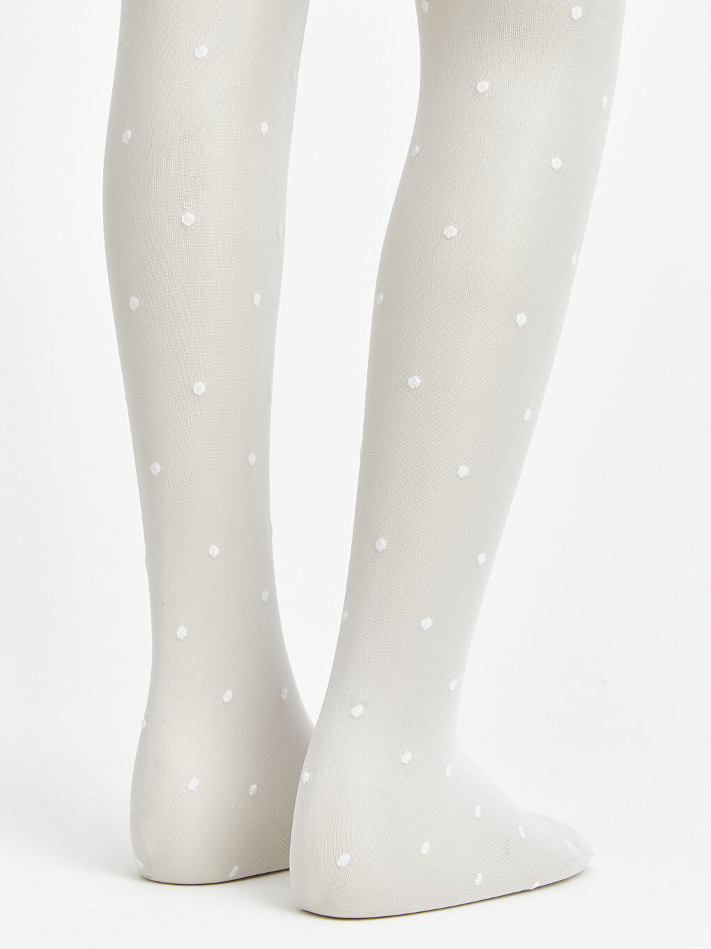 Beyaz Kız Çocuk İnce Külotlu Çorap 2'li-4