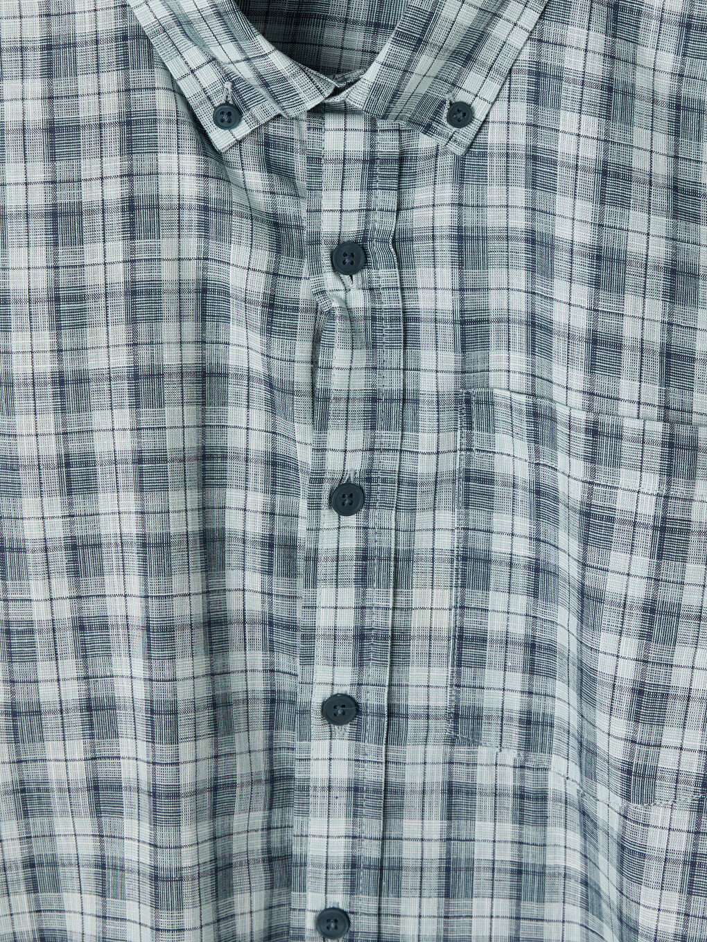 Yeşil Regular Fit Ekose Poplin Erkek Gömlek-2