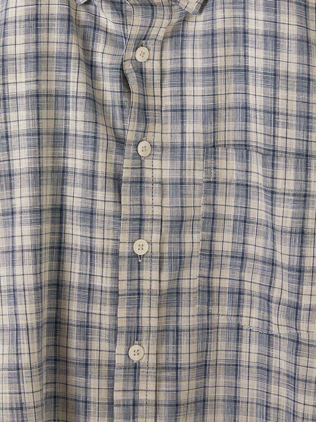 Bej Regular Fit Ekose Poplin Erkek Gömlek-1