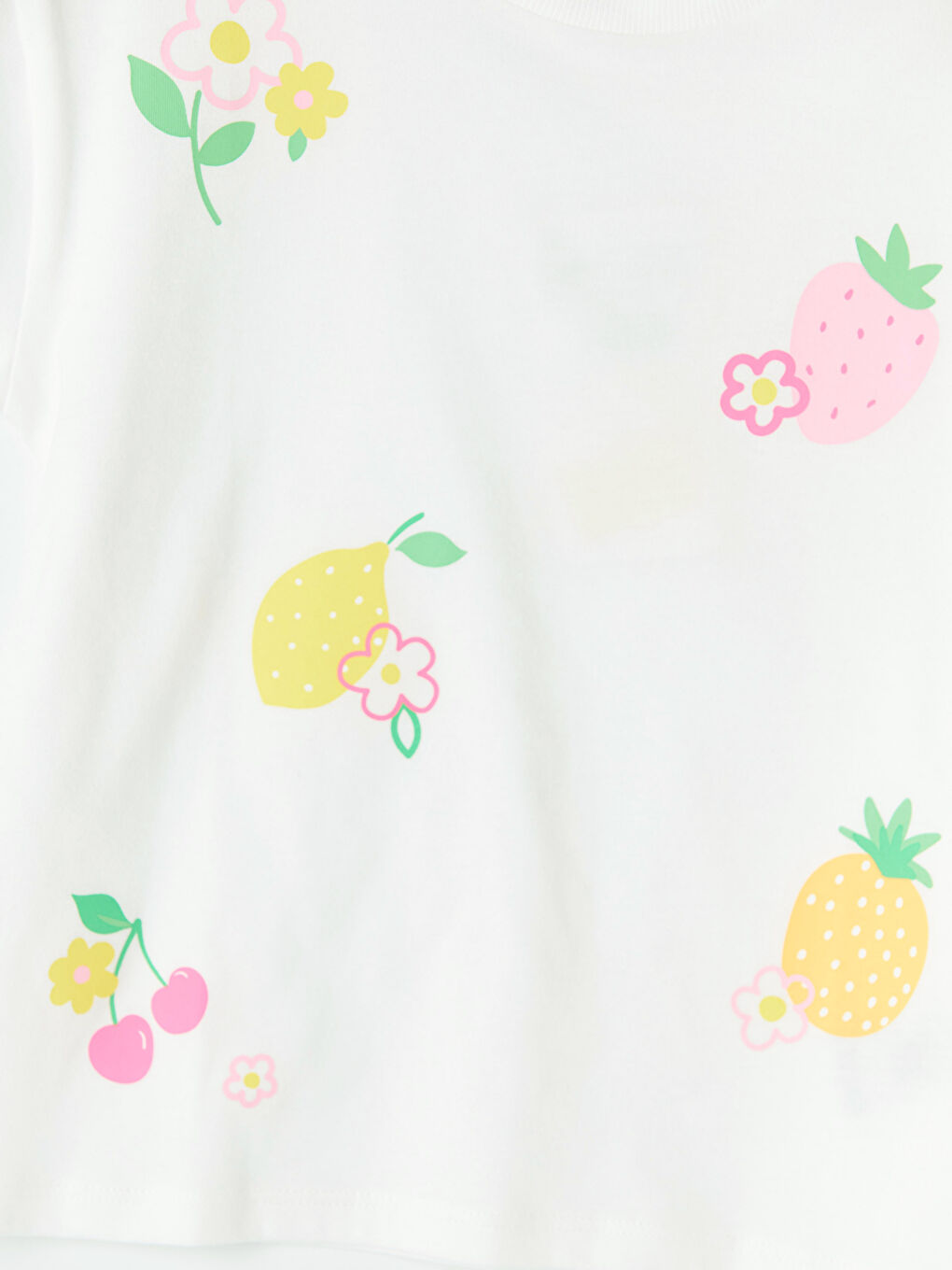 Crew Neck Printed Girls' T-Shirt-2