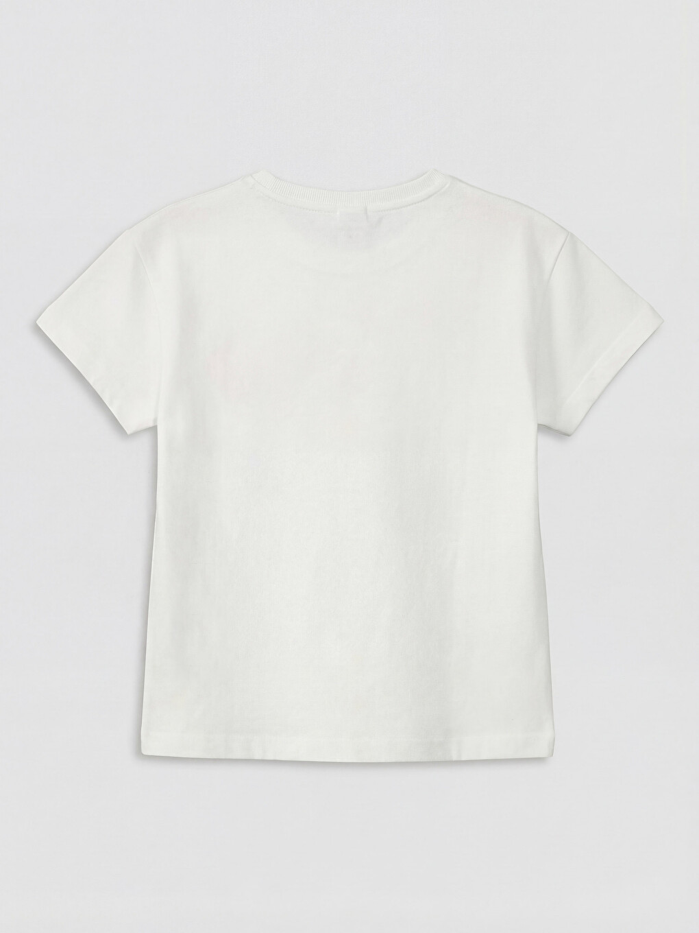T-shirt e stampuar me jakë të rrumbullakët për vajza-2