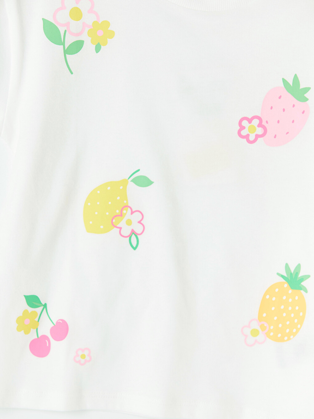 T-shirt e stampuar me jakë të rrumbullakët për vajza-3