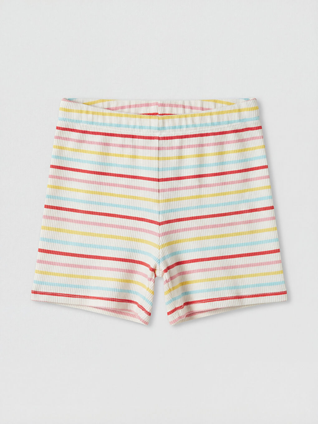 Karışık Kız Çocuk Waffle Kumaş 2'li Şort Seti-3