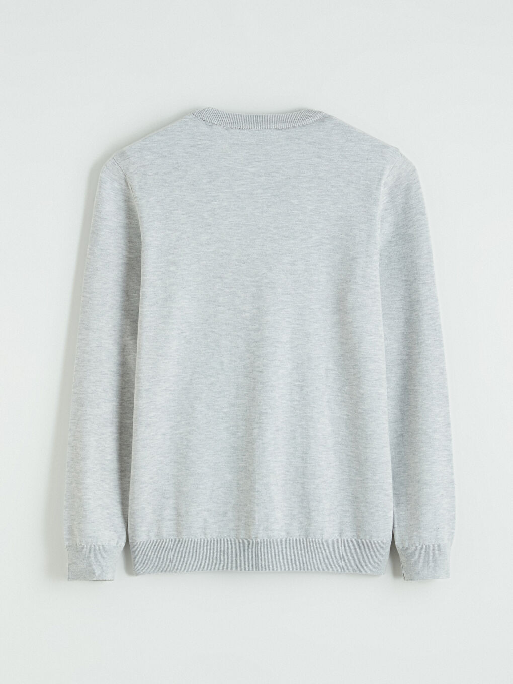 Gri Bisiklet Yaka Erkek Triko Kazak-2