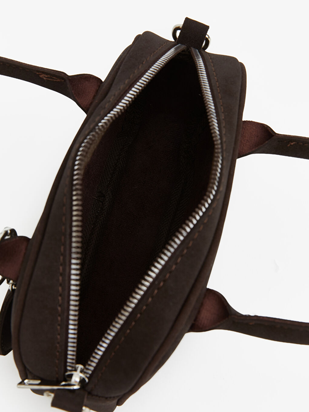 Kahverengi Kalp Aksesuarlı Süet Görünümlü Kız Çocuk Omuz Çantası-3