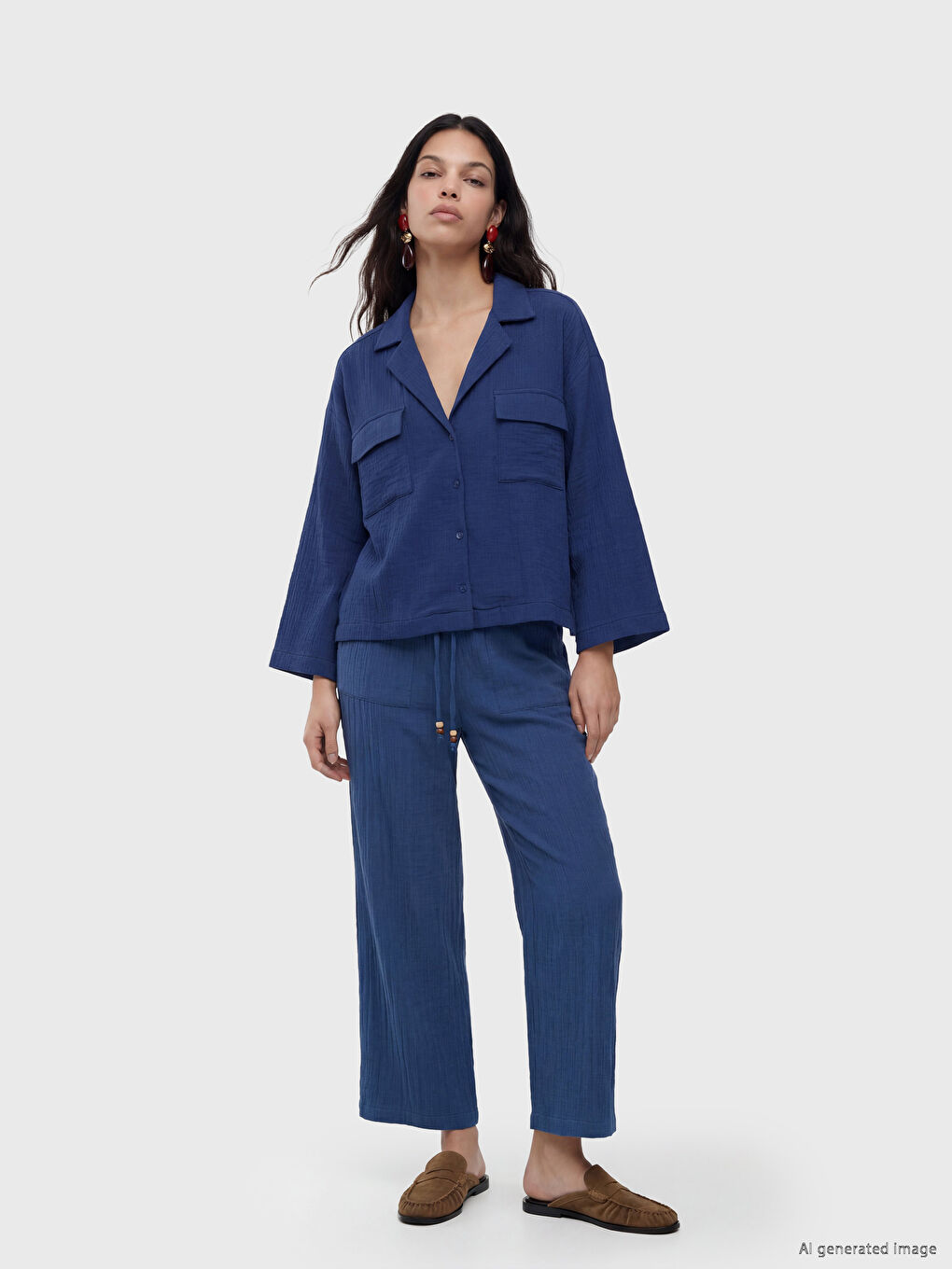 Oversize Women's Muslin Shirt-1