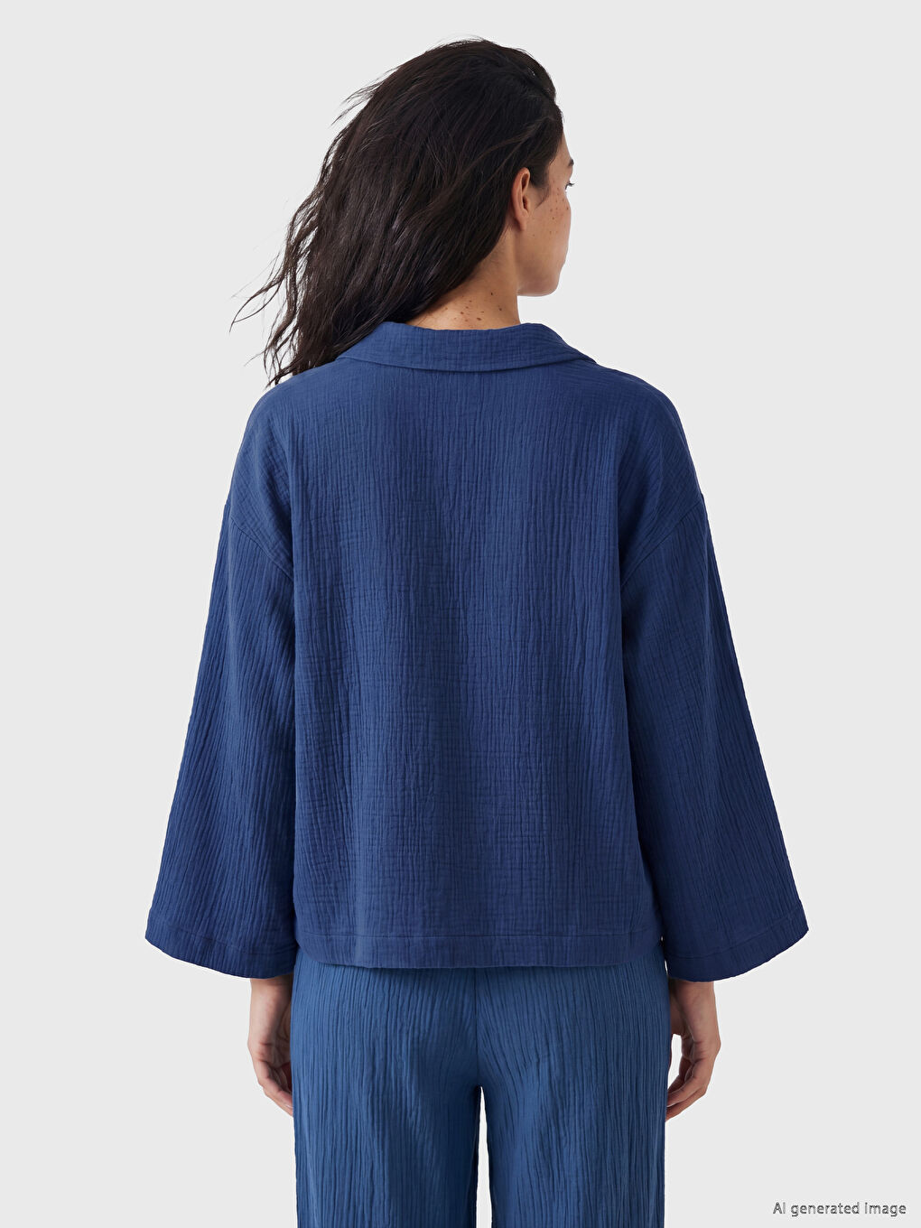 Oversize Women's Muslin Shirt-3