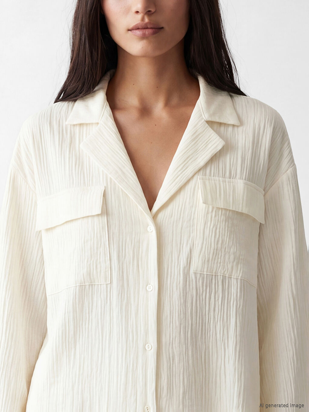 Oversize Women's Muslin Shirt-2