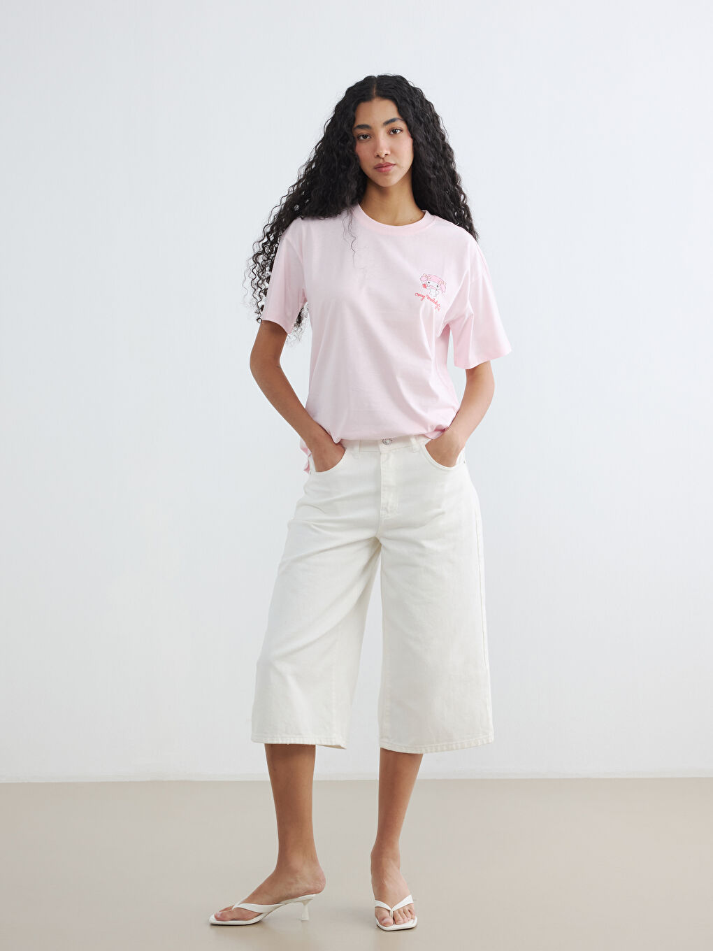 Ženska majica sa okruglim izrezom sa My Melody printom-1