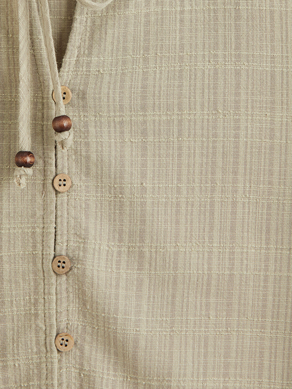 Haki Bağlamalı Yaka Oversize Bluz-2