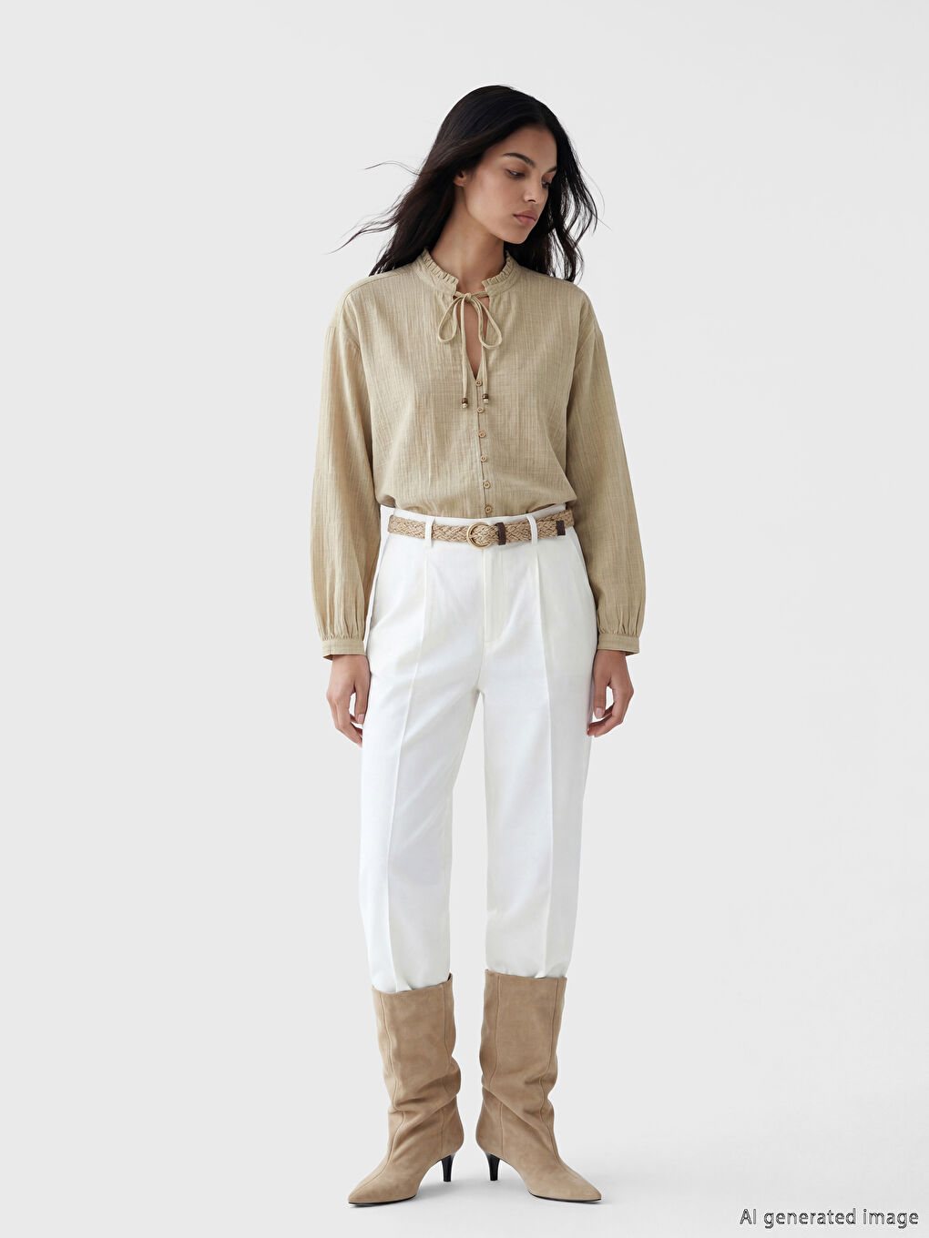 Woman KHAKI Blouse-1