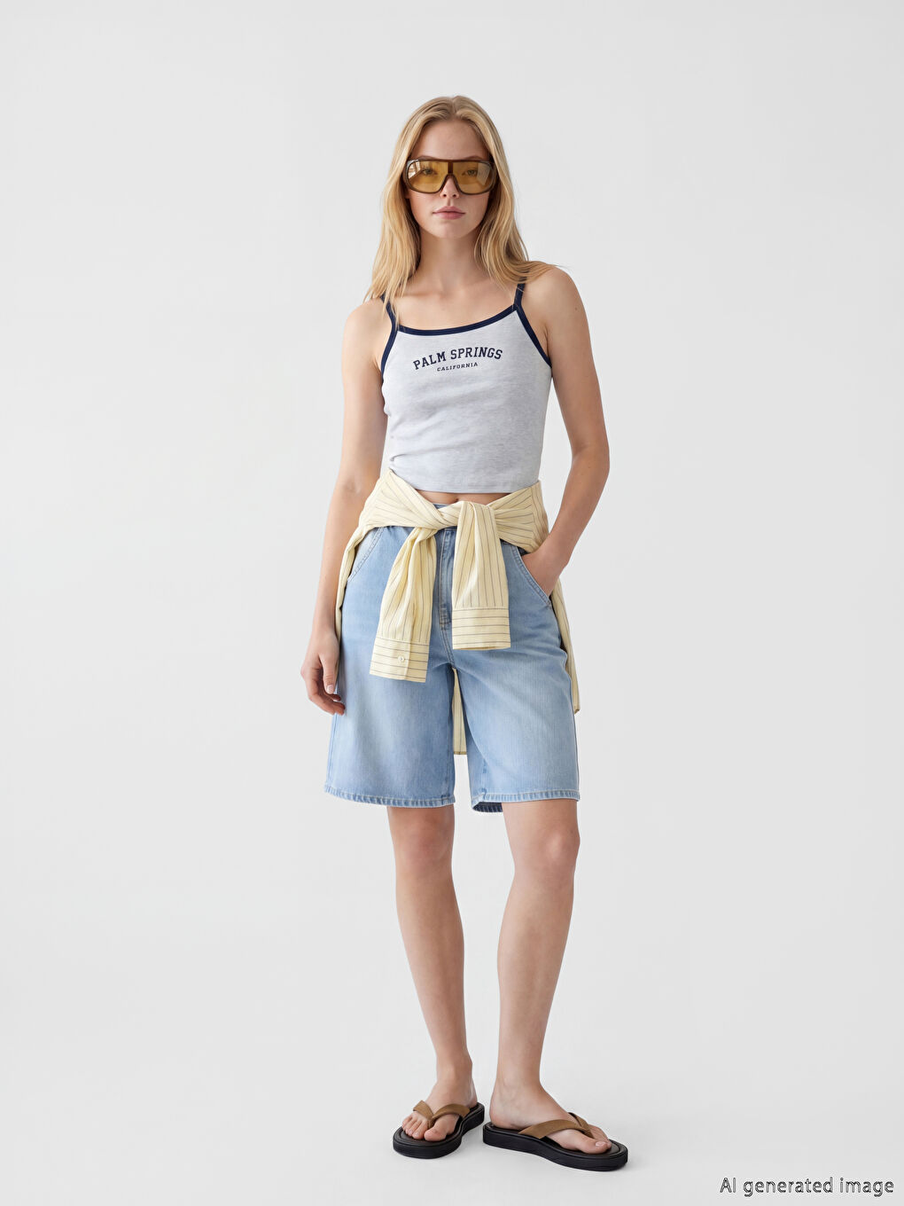 Strappy California Printed Women's Crop Top-1