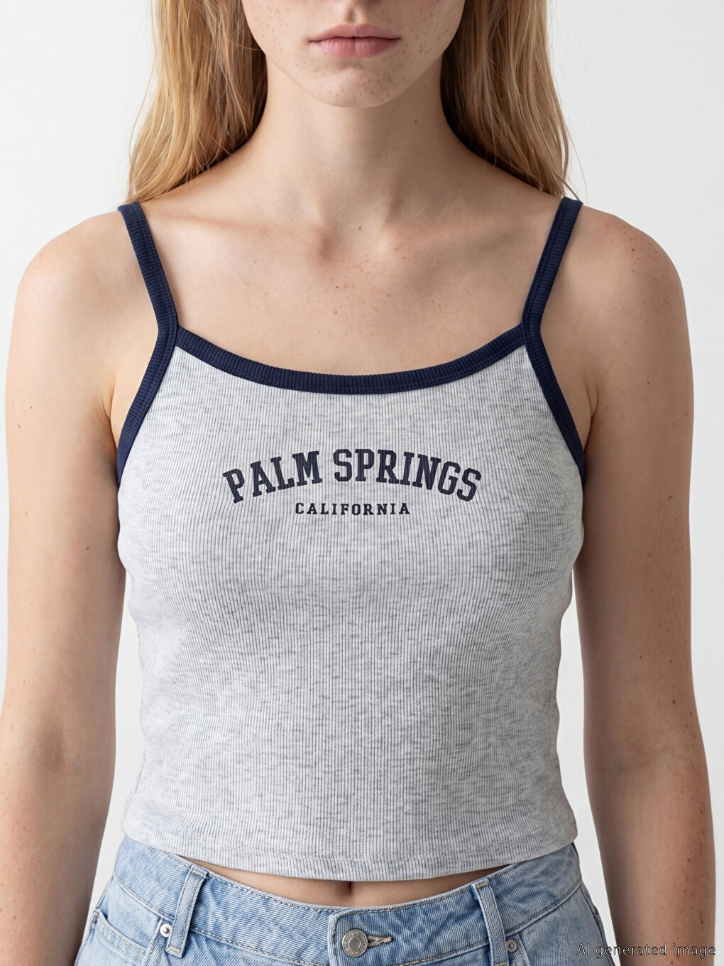 Strappy California Printed Women's Crop Top-2