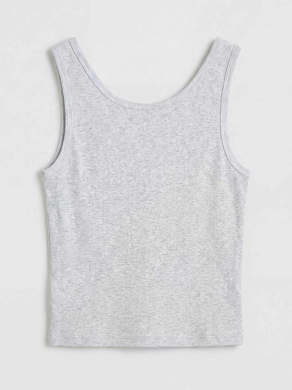 Gri U Yaka NYC Nakışlı Kadın Atlet-5