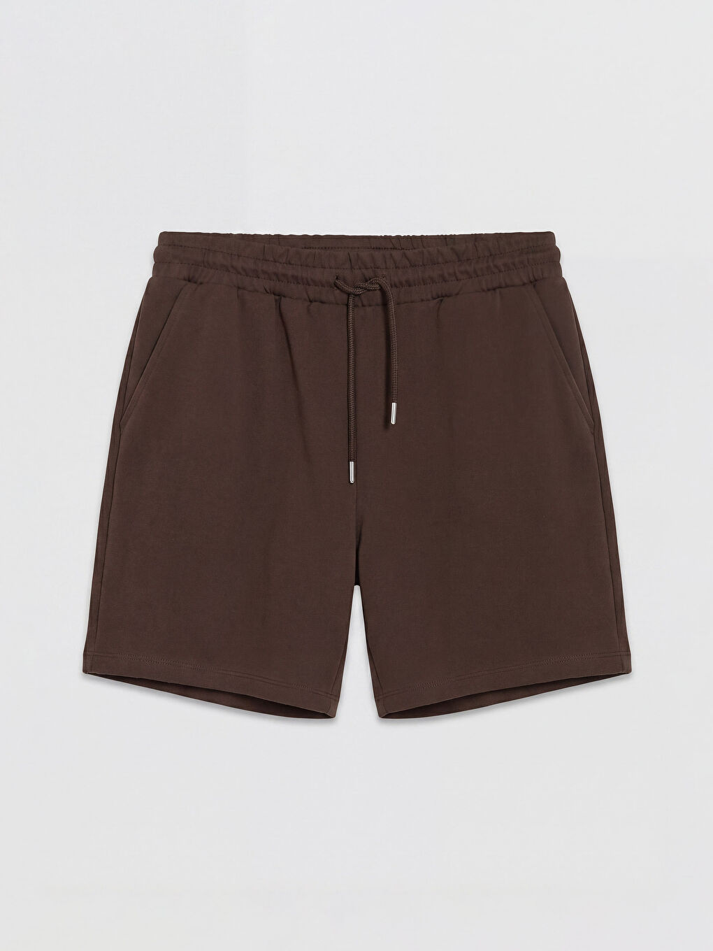 Kahverengi Beli Lastikli Kadın Şort