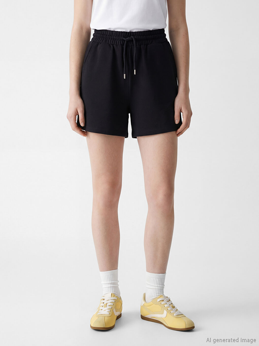 Elastic Waist Women's Shorts-1