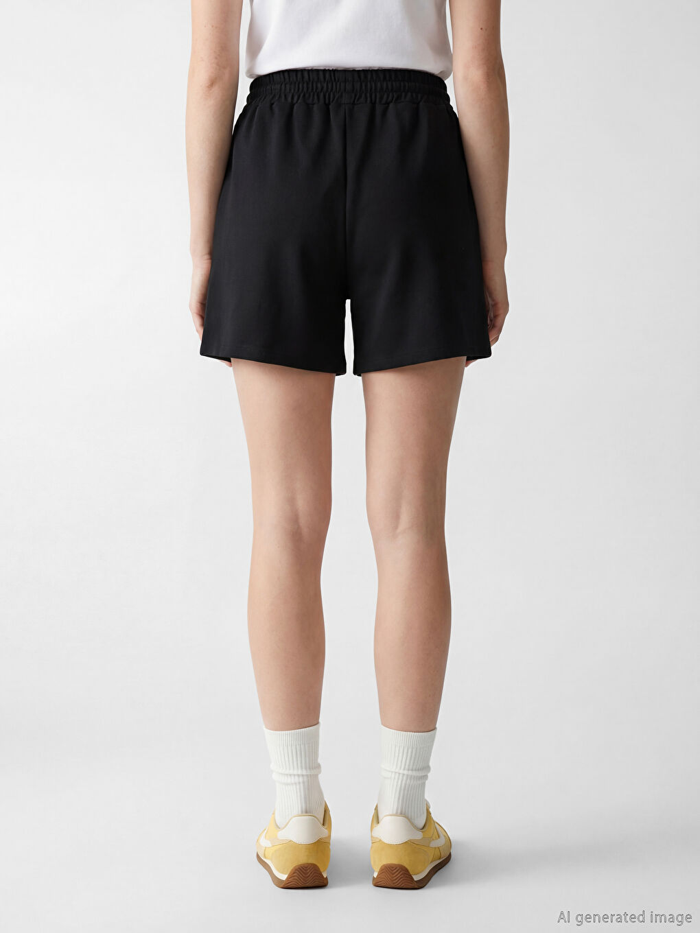 Elastic Waist Women's Shorts-3