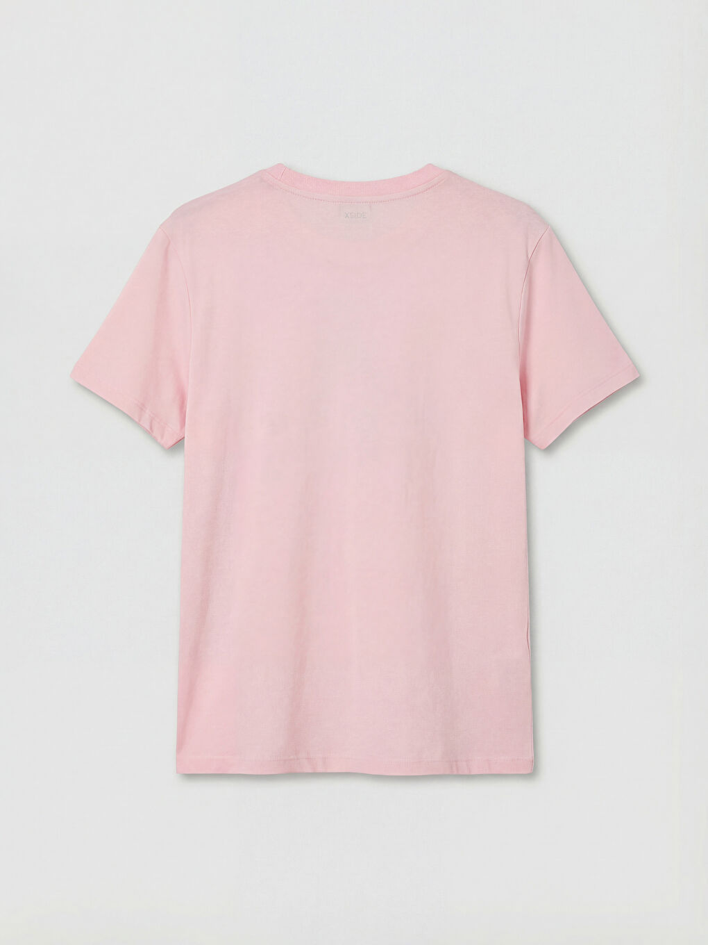 Pembe Bisiklet Yaka Chicago Baskılı Kadın Tişört-1