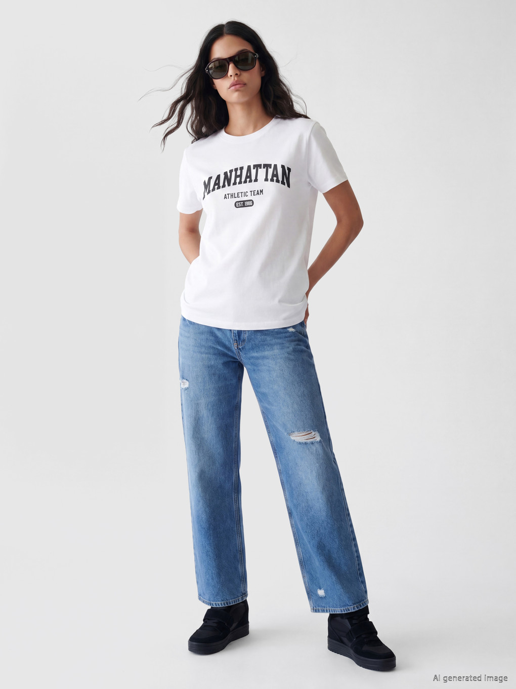 Printed 100% Cotton Women's T-shirt-1