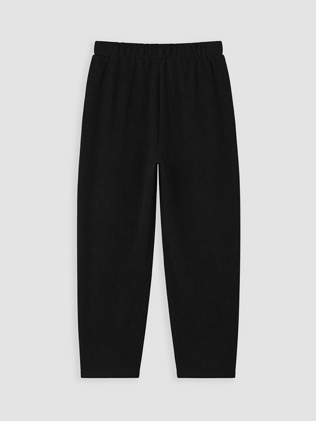 Elastic Waist Women's Ribbed Trousers-5