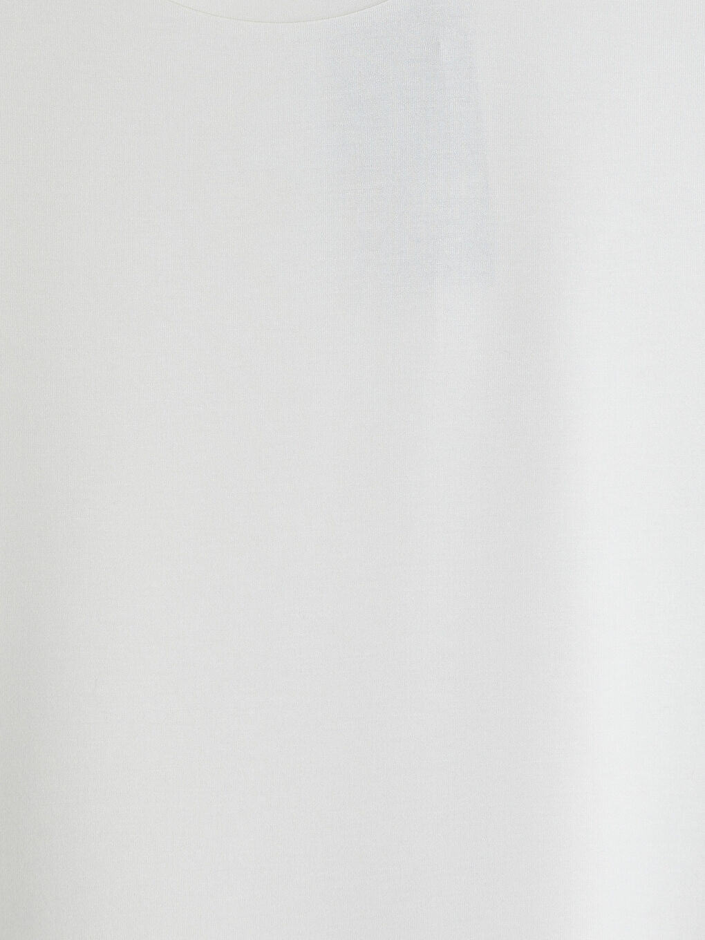 Beyaz Bisiklet Yaka Soft Touch Kadın Tişört-2