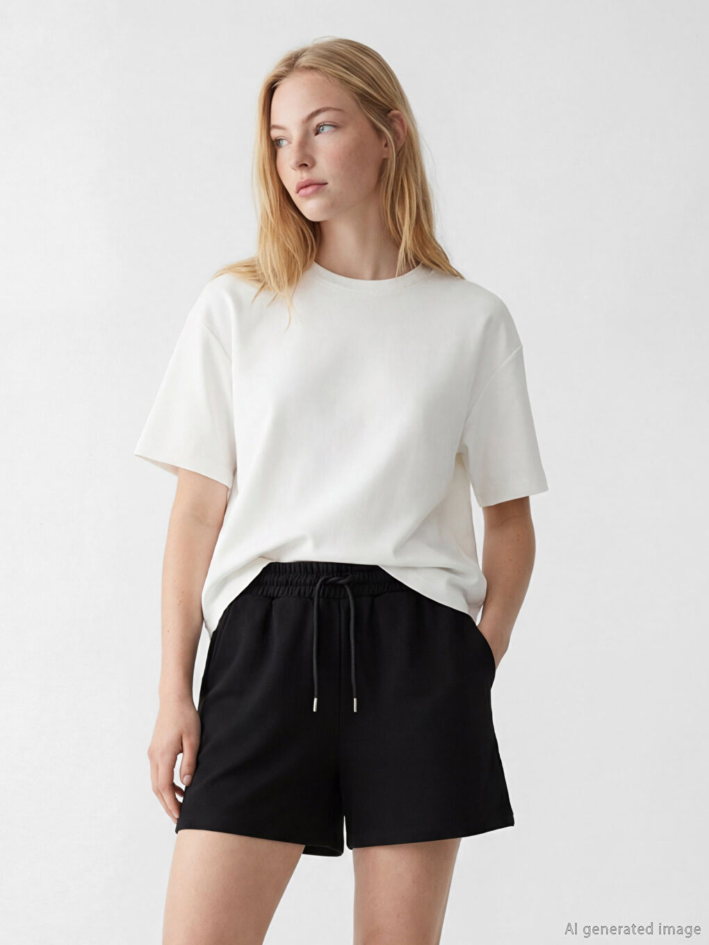 Damen T-Shirt mit Rundhalsausschnitt und weichem Griff