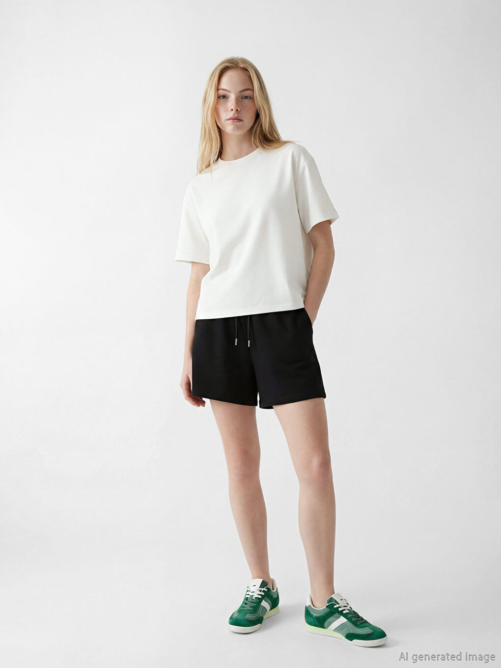 Damen T-Shirt mit Rundhalsausschnitt und weichem Griff-1