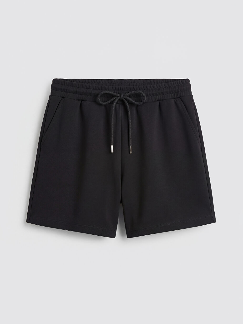 Siyah Beli Lastikli Soft Tocuh Kadın Şort