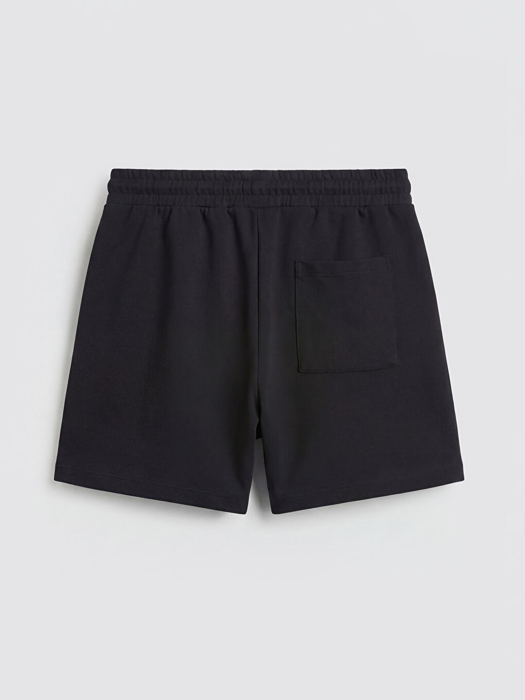 Siyah Beli Lastikli Soft Tocuh Kadın Şort-1