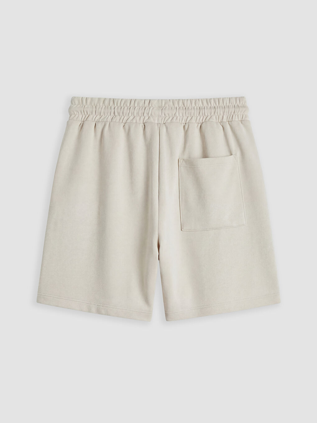 Bej Beli Lastikli Soft Touch Kadın Şort-1