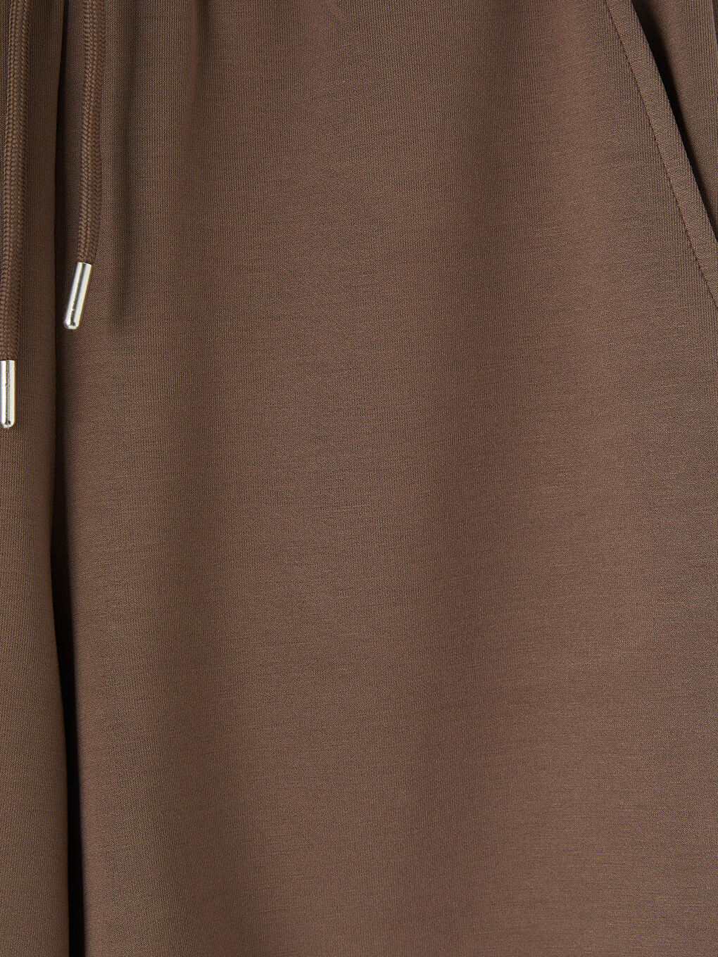 Kahverengi Beli Lastikli Soft Touch Kadın Şort-2