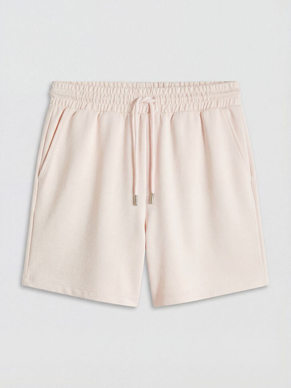 Pembe Beli Lastikli Soft Touch Kadın Şort