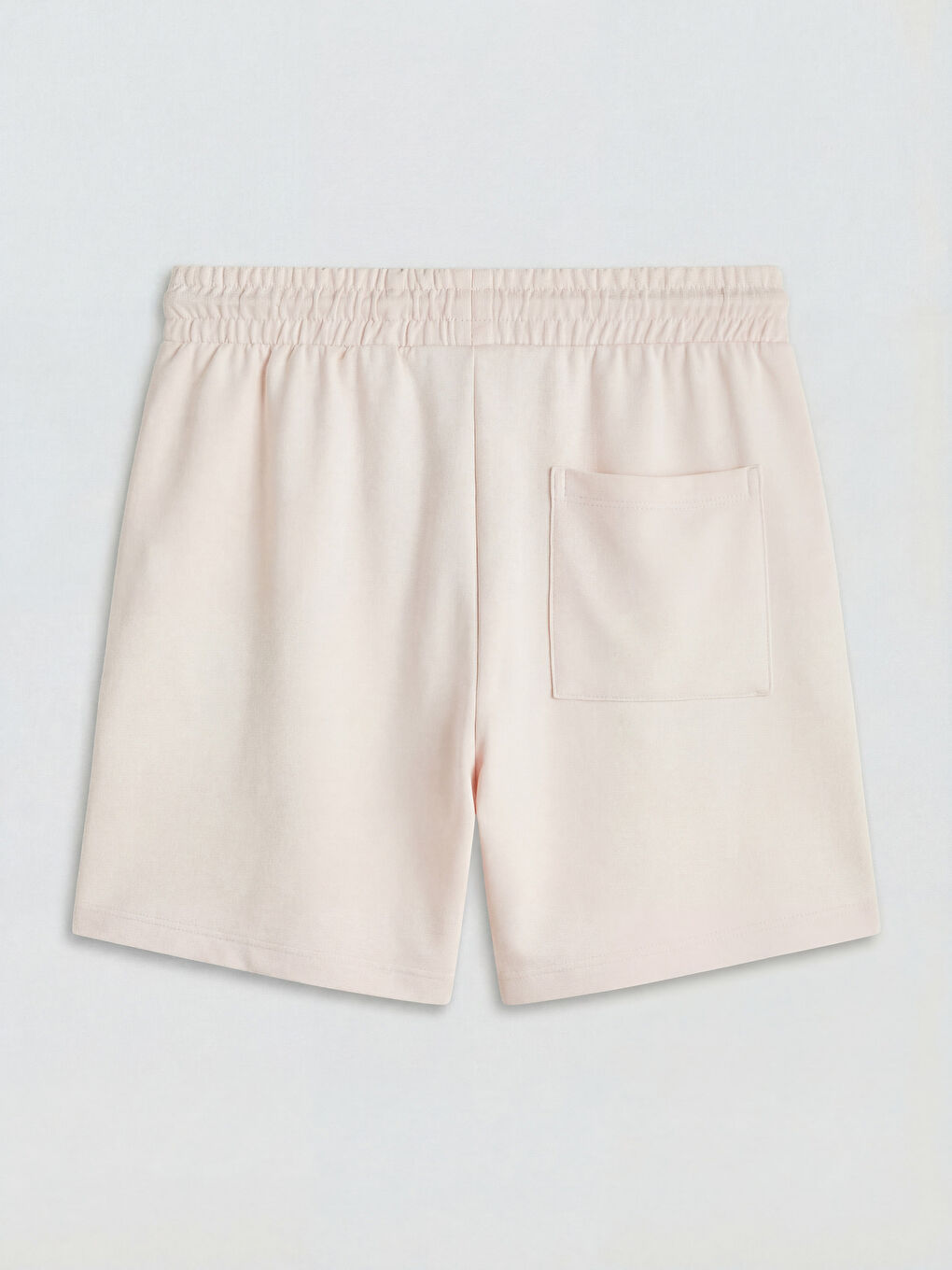 Pembe Beli Lastikli Soft Touch Kadın Şort-1