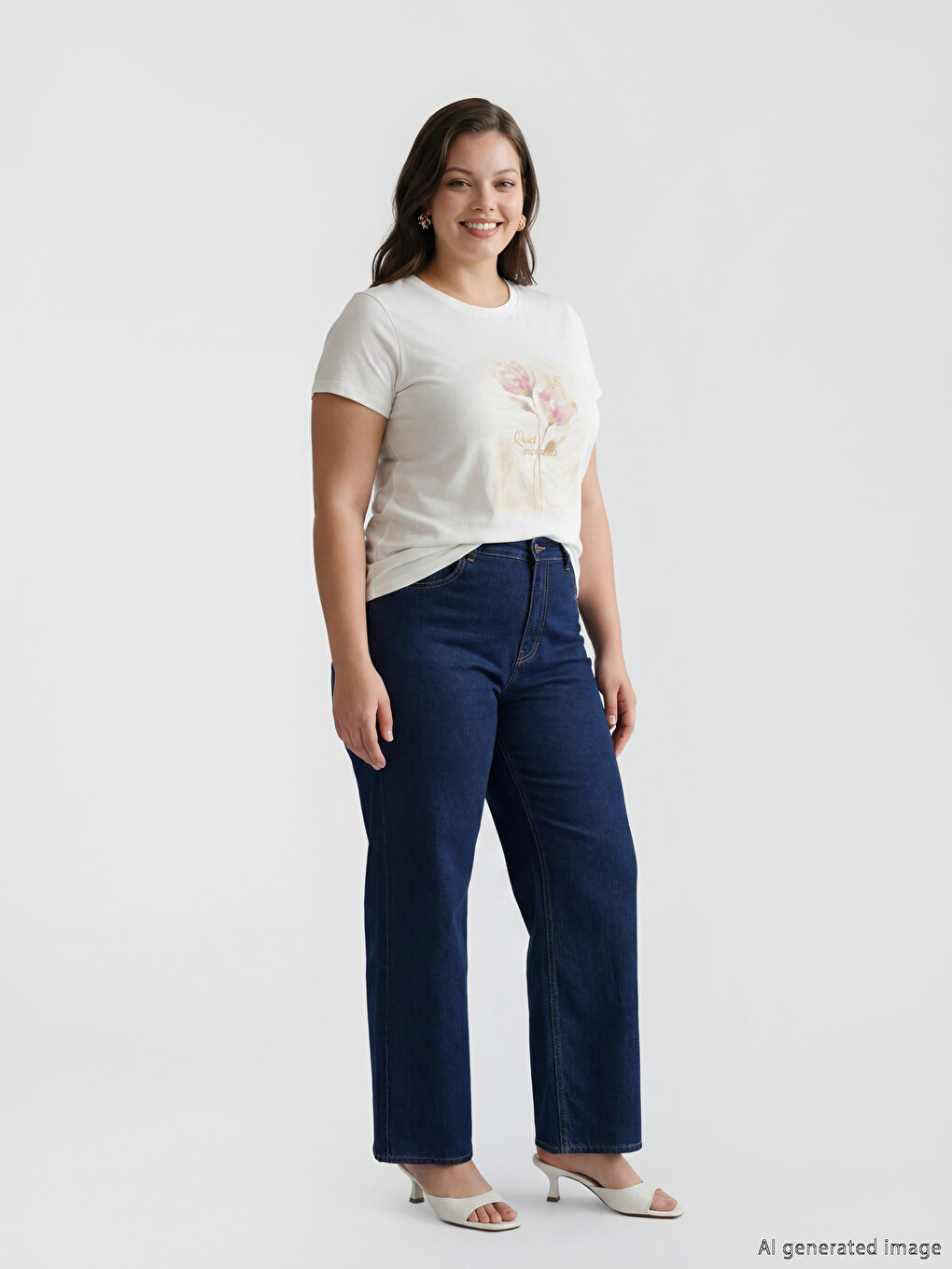 Crew Neck Printed Women's T-Shirt-1