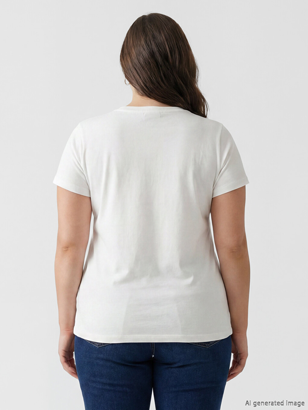 Crew Neck Printed Women's T-Shirt-3
