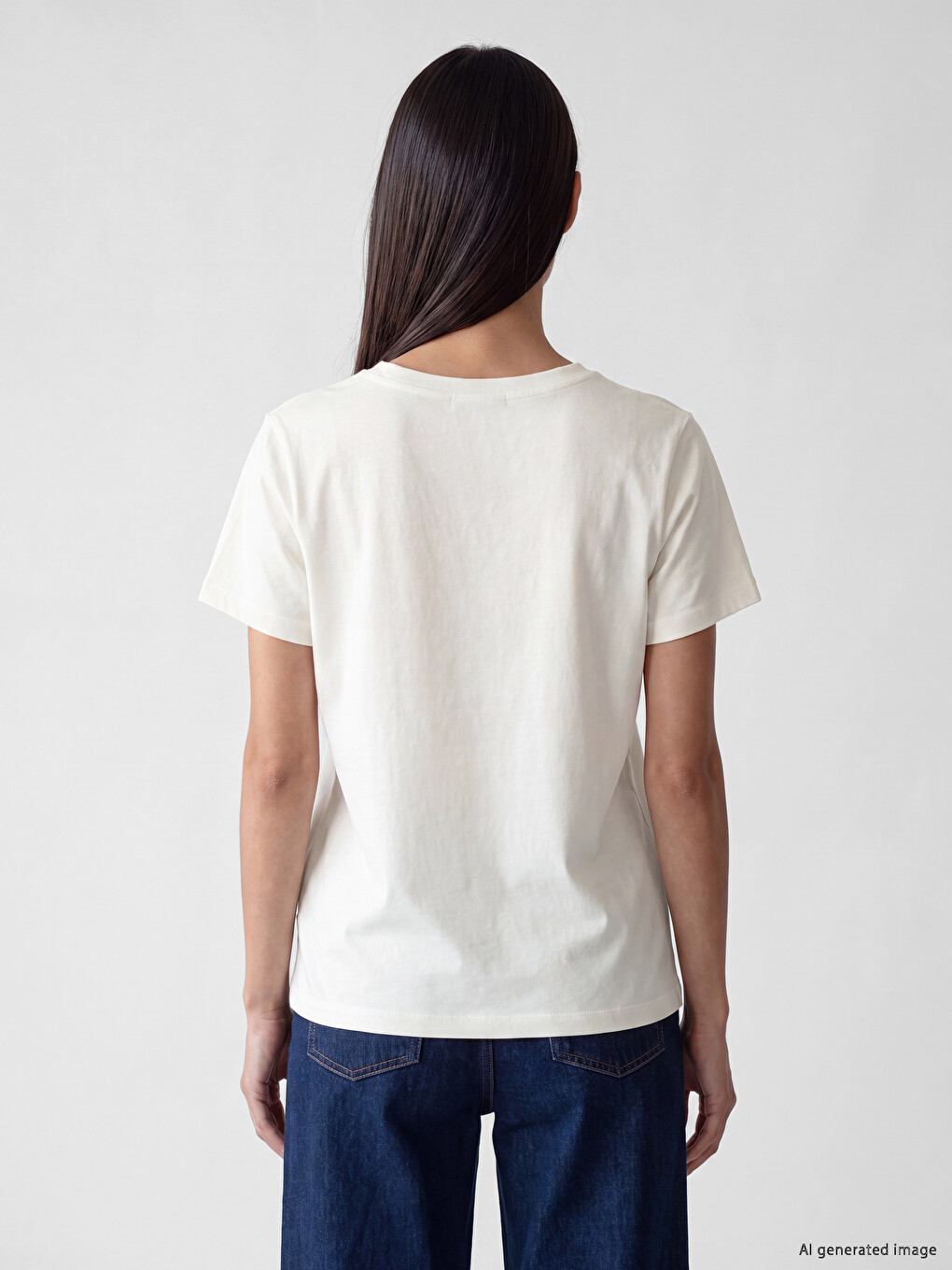 Crew Neck Printed Women's T-shirt-3