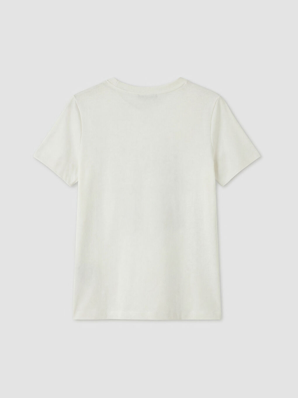 تي شيرت نسائي مطبوع بياقة دائرية-5